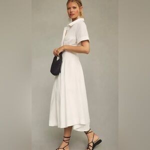 Anthropologie Aureta Studio Pleated Shirt Dress XS